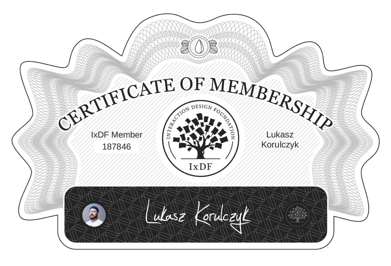 Certificate of Membership – Łukasz Korulczyk