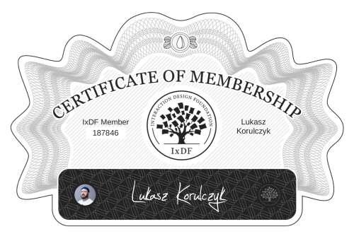 Certificate of Membership – Łukasz Korulczyk