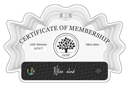 Certificate of Membership – Niloo alavi