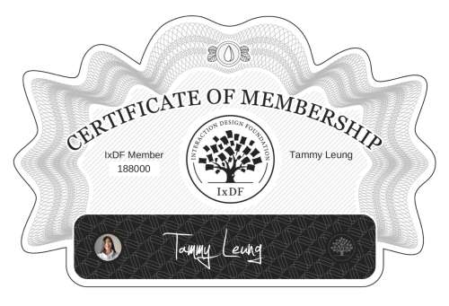 Certificate of Membership – Tammy Leung