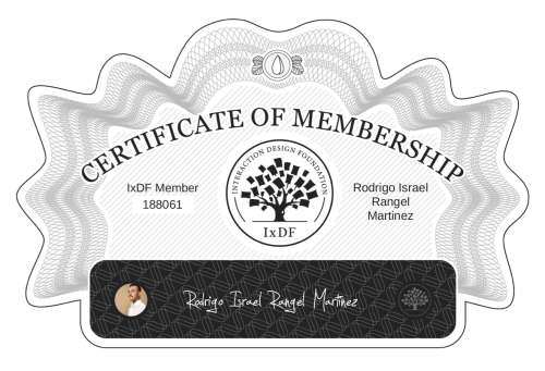 Certificate of Membership – Rodrigo Israel Rangel Martinez