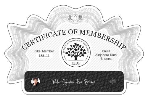 Certificate of Membership – Paula Alejandra Ríos Briones