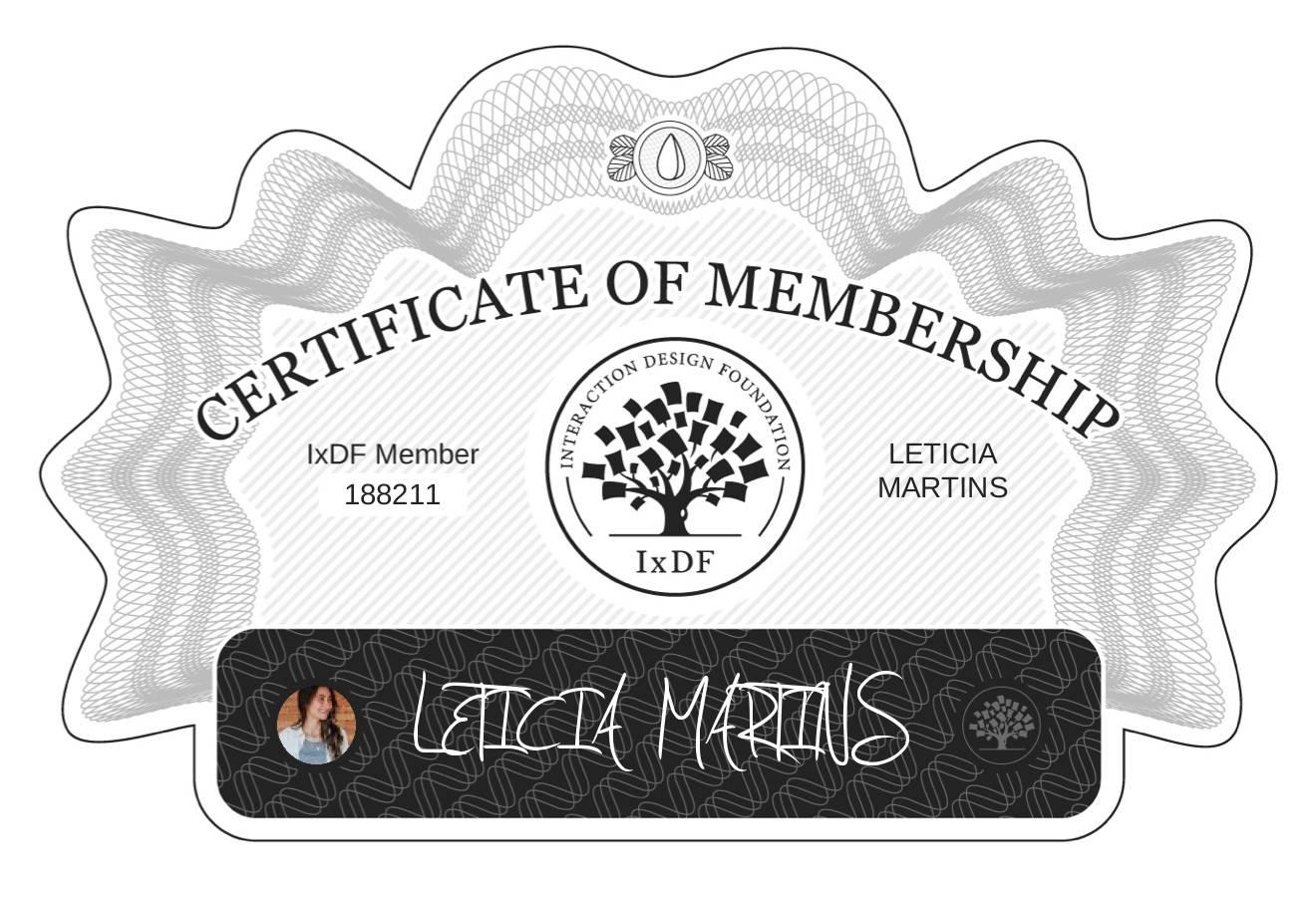 Certificate of Membership – LETICIA MARTINS