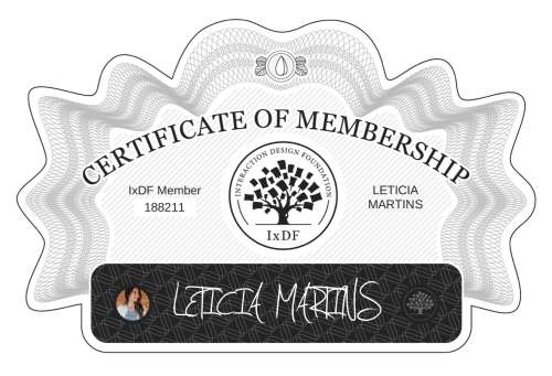 Certificate of Membership – LETICIA MARTINS