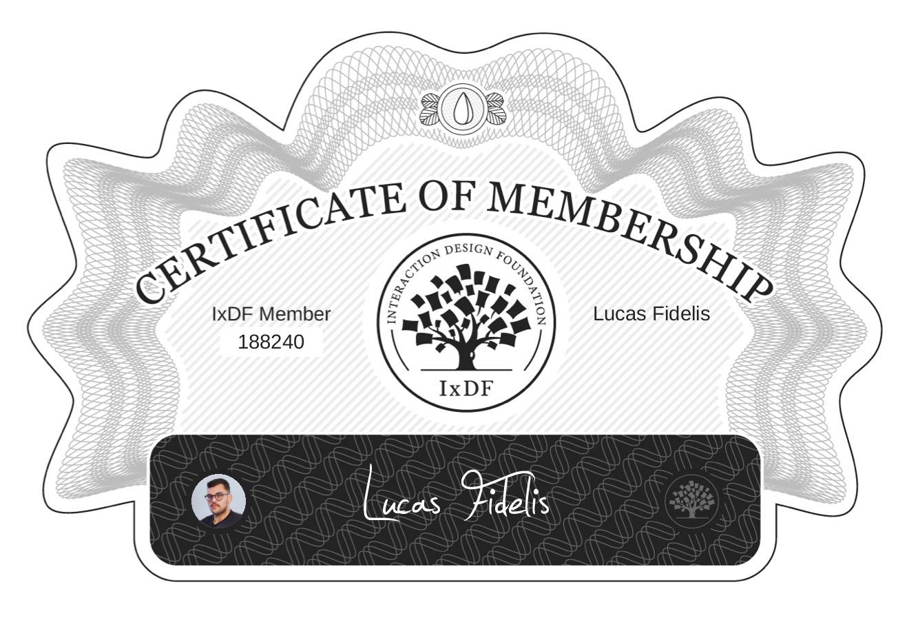 Certificate of Membership – Lucas Fidelis