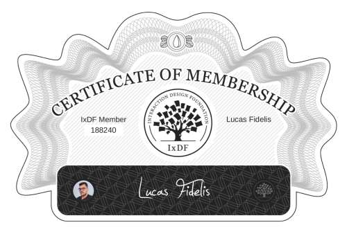 Certificate of Membership – Lucas Fidelis