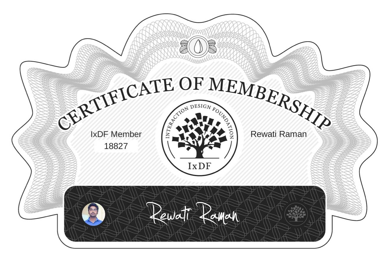 Certificate of Membership – Rewati Raman