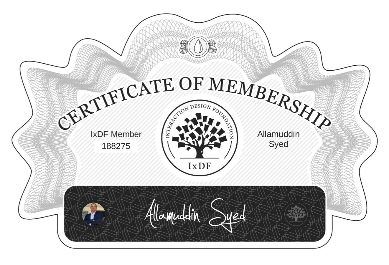 Certificate of Membership – Allamuddin Syed