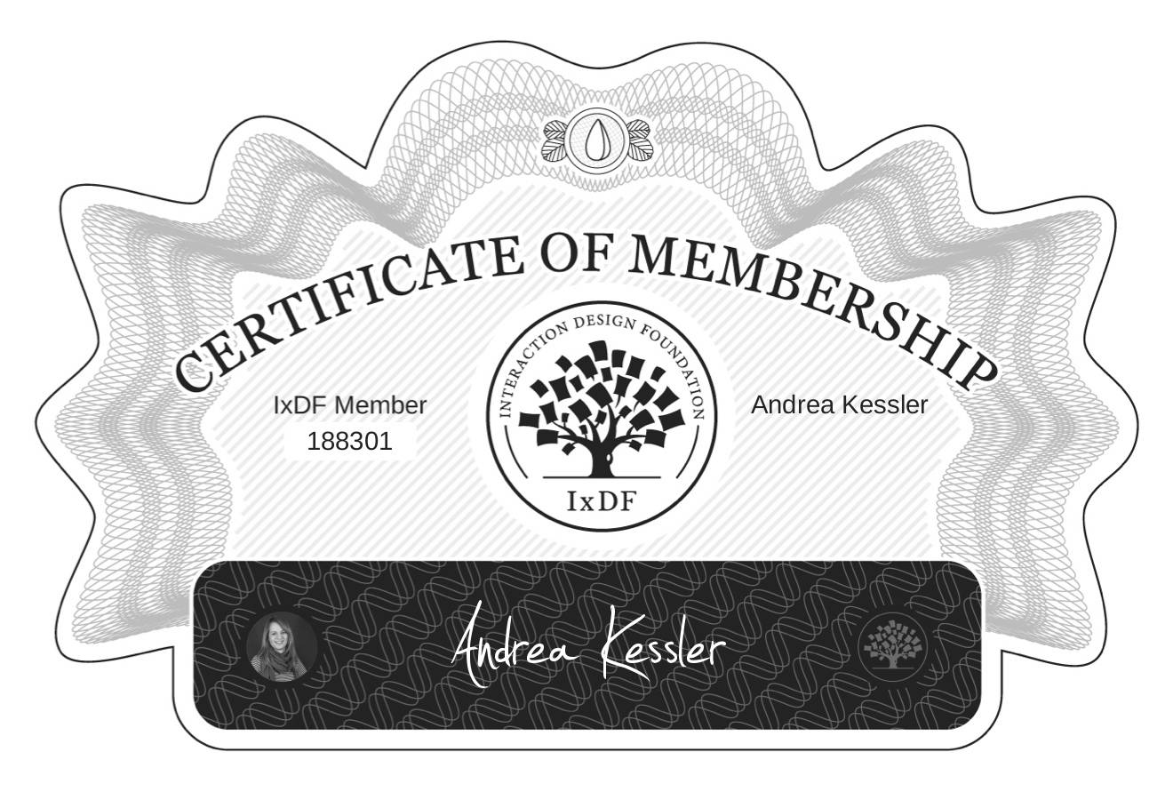 Certificate of Membership – Andrea Kessler