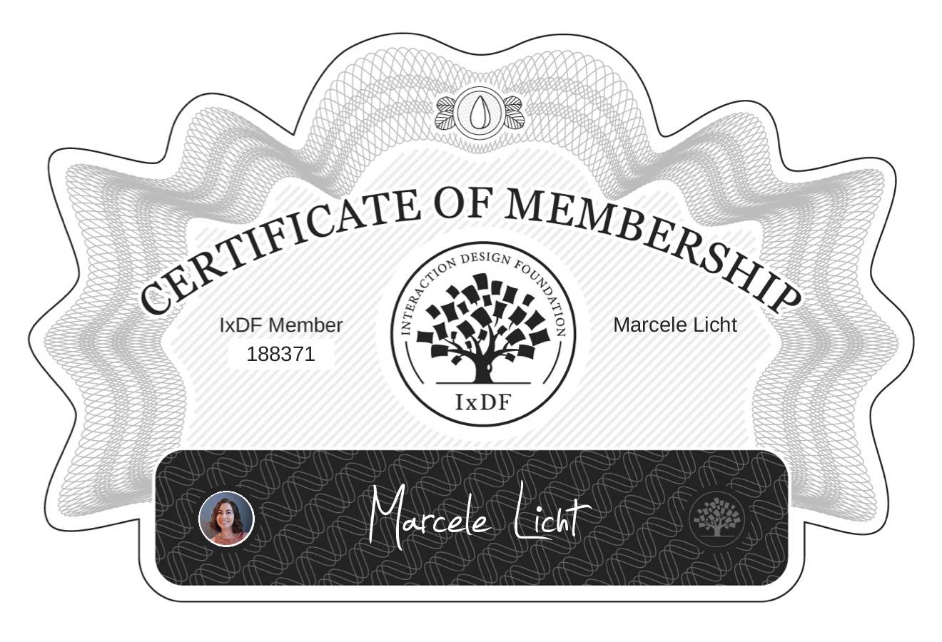 Certificate of Membership – Marcele Licht