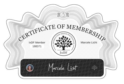 Certificate of Membership – Marcele Licht