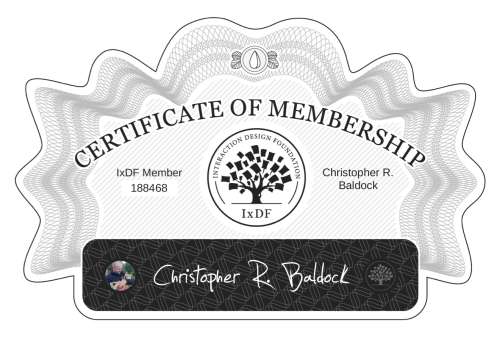 Certificate of Membership – Christopher R. Baldock