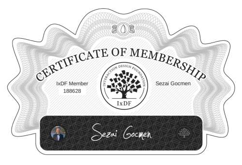 Certificate of Membership – Sezai Göçmen