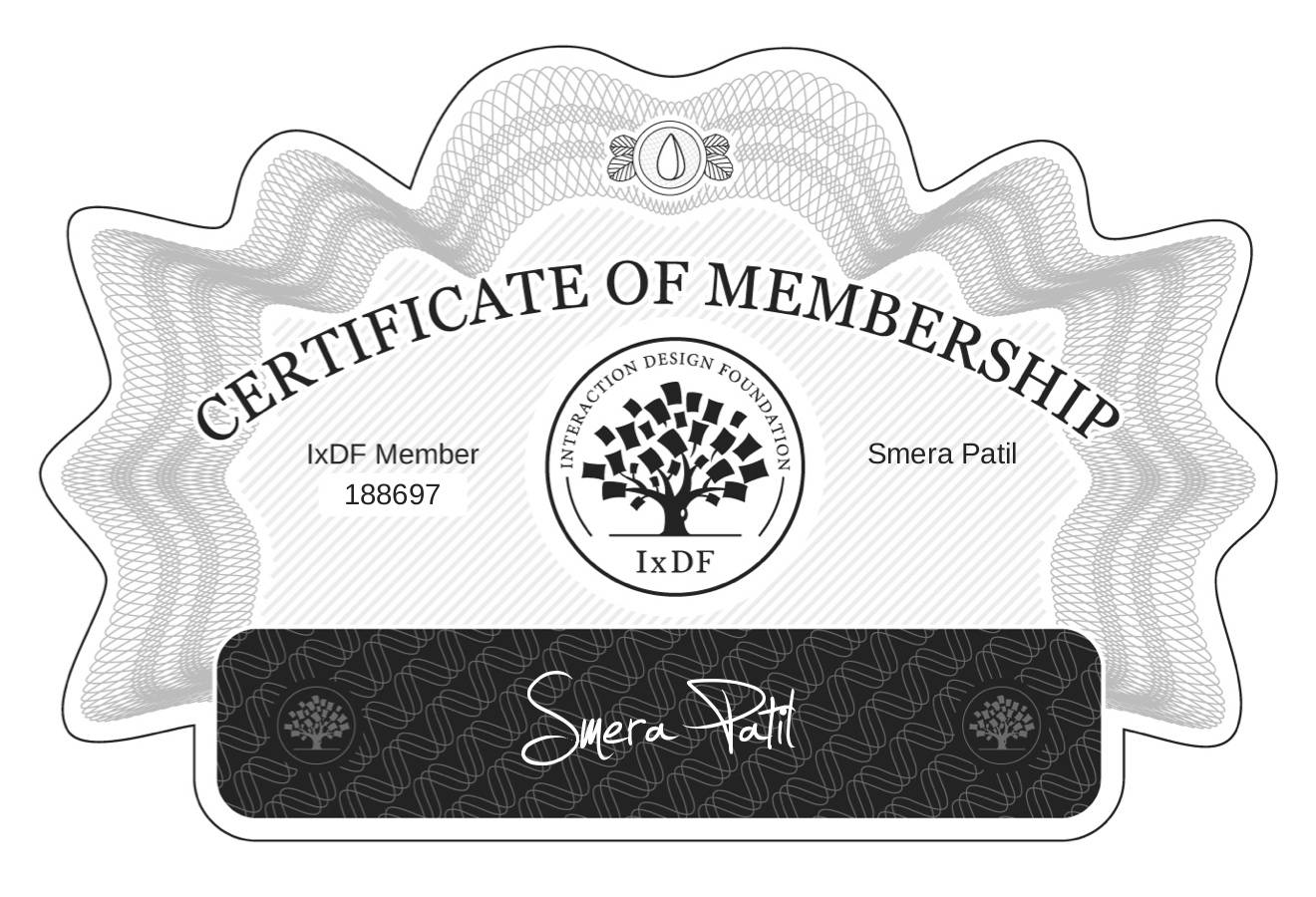 Certificate of Membership – Smera Patil