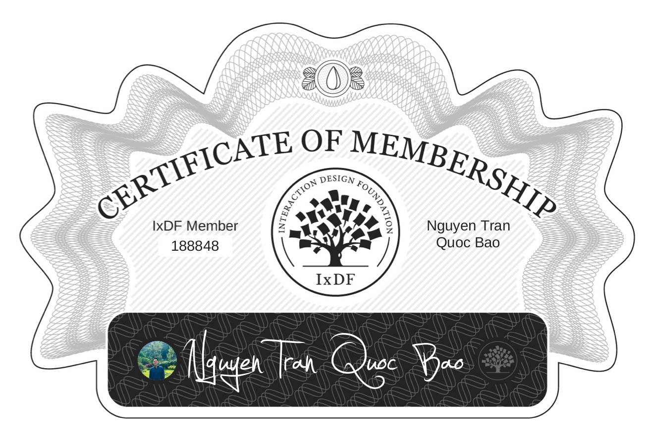 Certificate of Membership – Nguyen Tran Quoc Bao