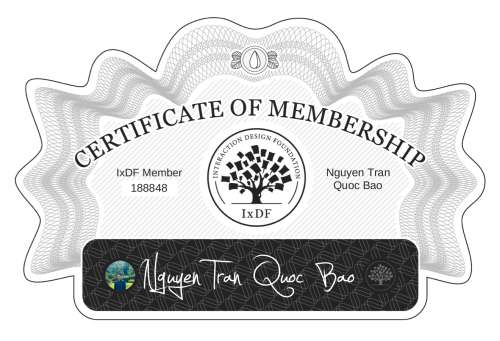 Certificate of Membership – Nguyen Tran Quoc Bao