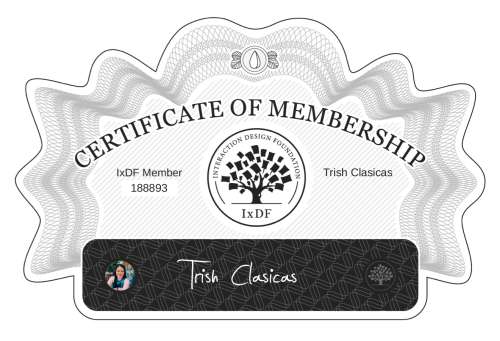 Certificate of Membership – Trish Clasicas