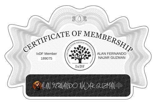 Certificate of Membership – ALAN FERNANDO NAJAR GUZMAN