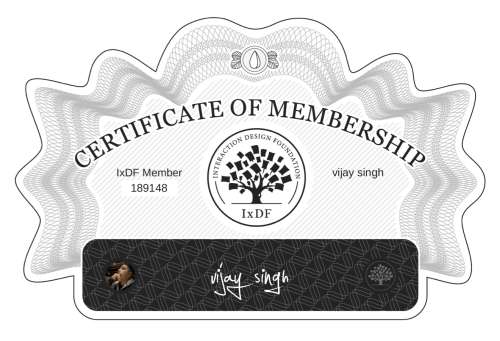 Certificate of Membership – vijay singh