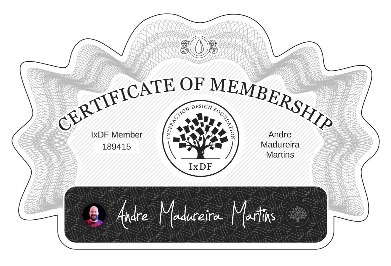 Certificate of Membership – André Madureira Martins