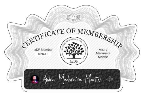 Certificate of Membership – André Madureira Martins