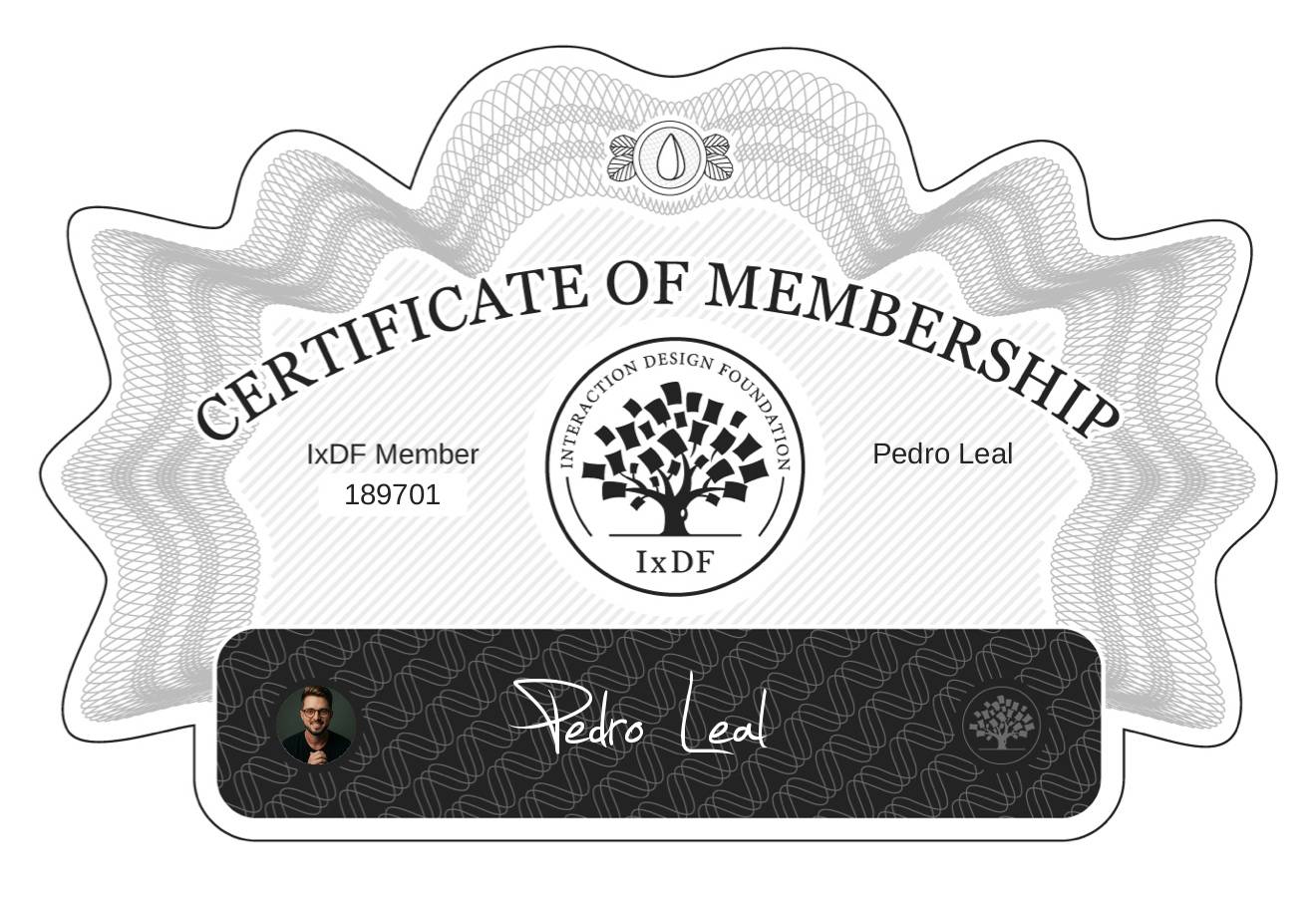 Certificate of Membership – Pedro Leal
