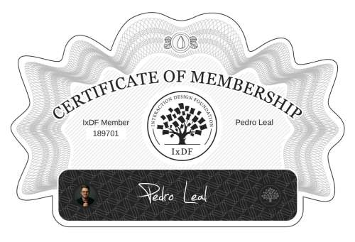 Certificate of Membership – Pedro Leal