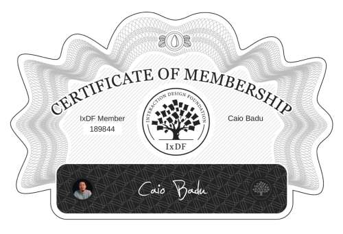 Certificate of Membership – Caio Badu