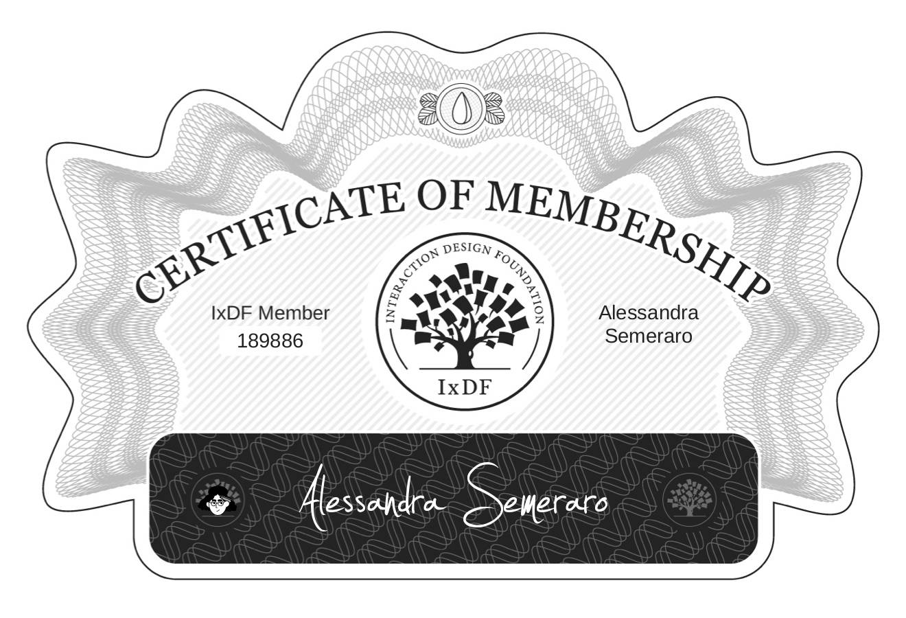 Certificate of Membership – Alessandra Semeraro