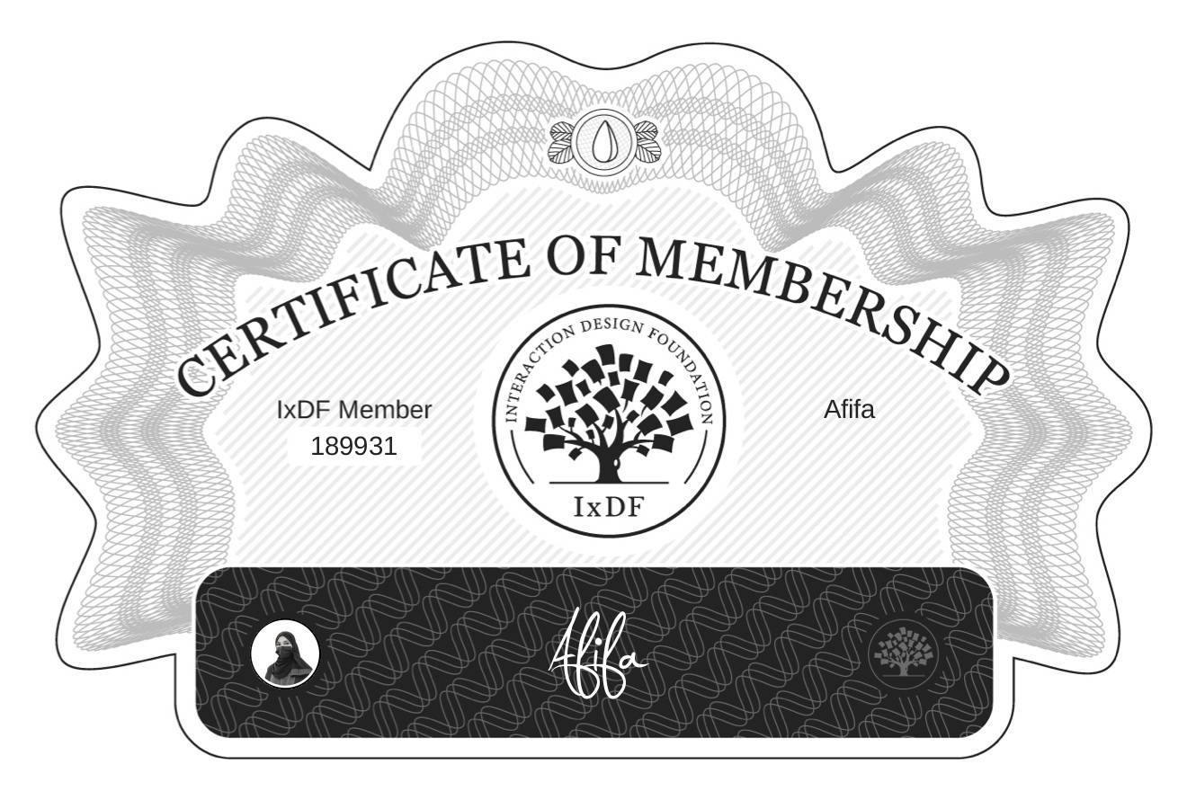 Certificate of Membership – Afifa