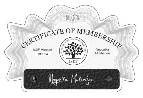 Certificate of Membership – Noyonika Mukherjee