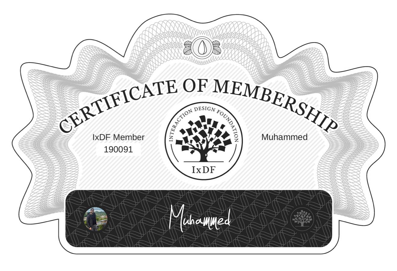 Certificate of Membership – Muhammed
