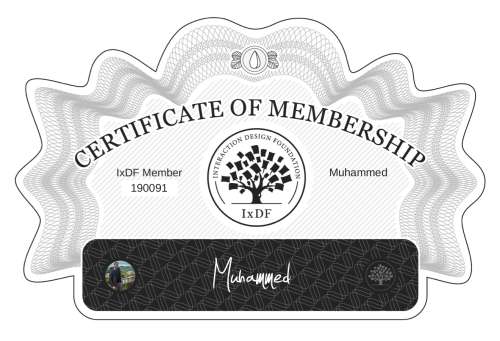 Certificate of Membership – Muhammed