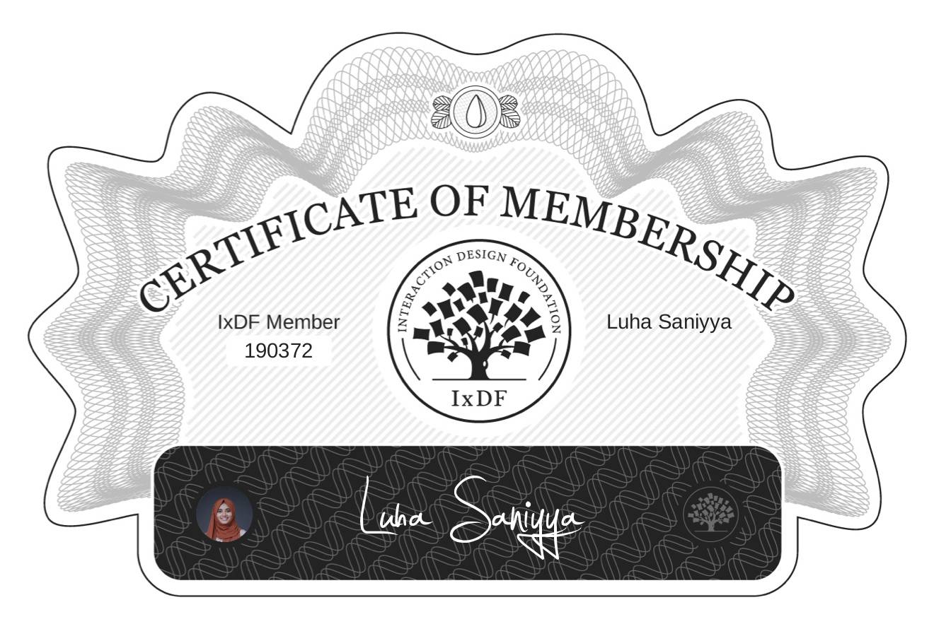 Certificate of Membership – Luha Saniyya