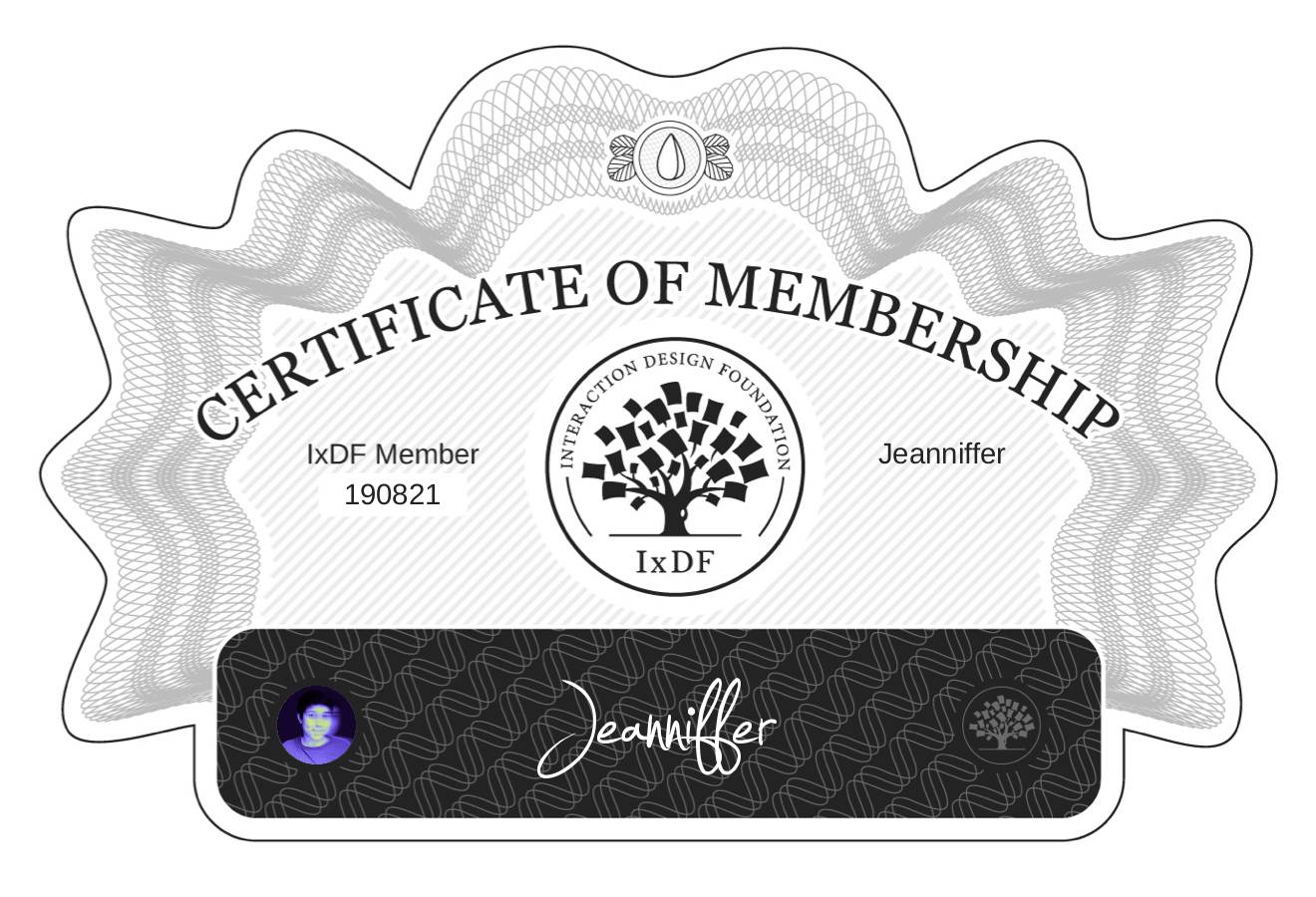 Certificate of Membership – Jeanniffer