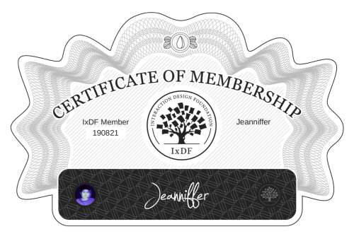 Certificate of Membership – Jeanniffer