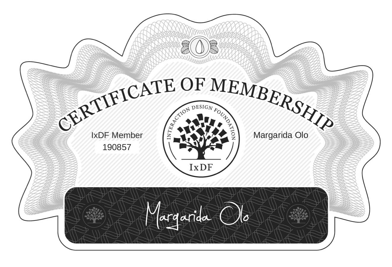 Certificate of Membership – Margarida Olo