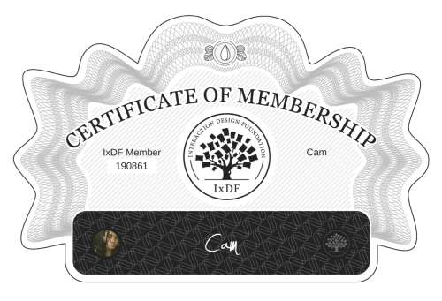 Certificate of Membership – Cam