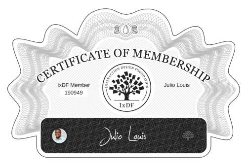 Certificate of Membership – Julio Louis