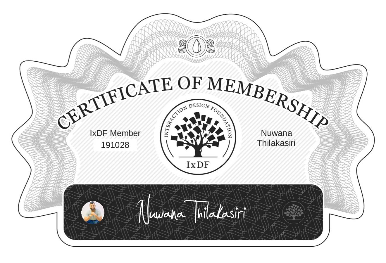Certificate of Membership – Nuwana Thilakasiri