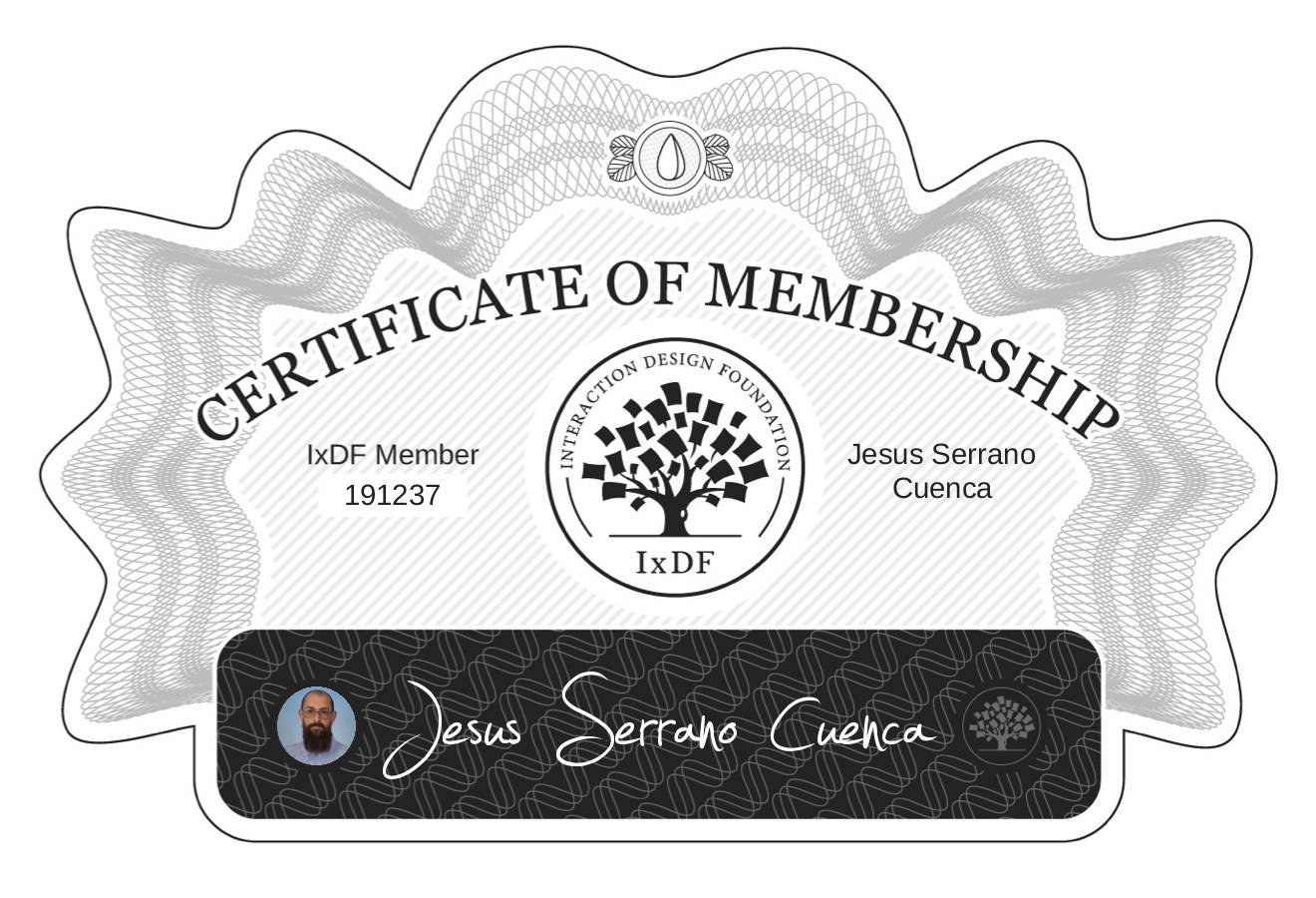 Certificate of Membership – Jesus Serrano Cuenca