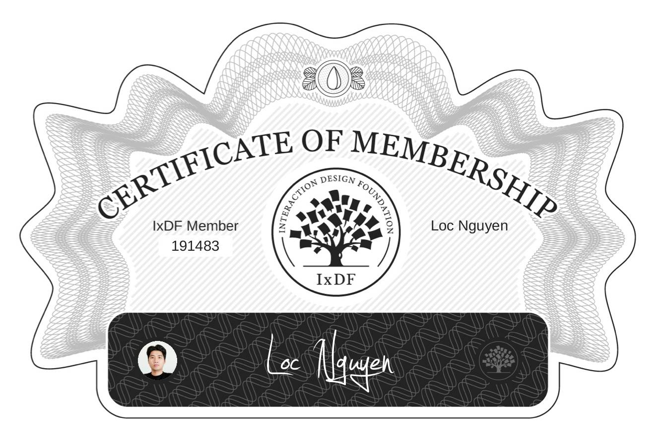 Certificate of Membership – Loc Nguyen