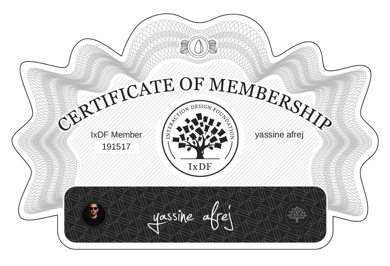 Certificate of Membership – yassine afrej