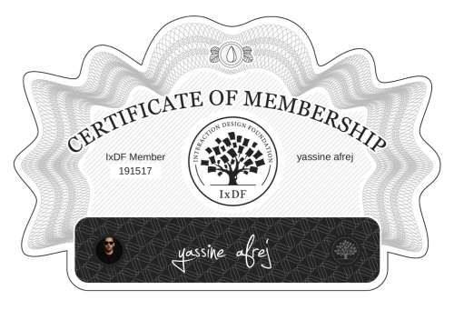 Certificate of Membership – yassine afrej