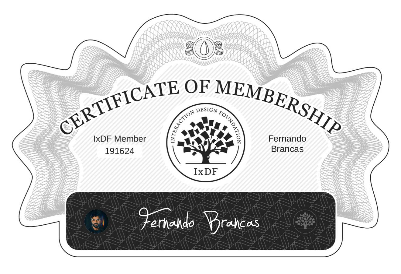 Certificate of Membership – Fernando Branças