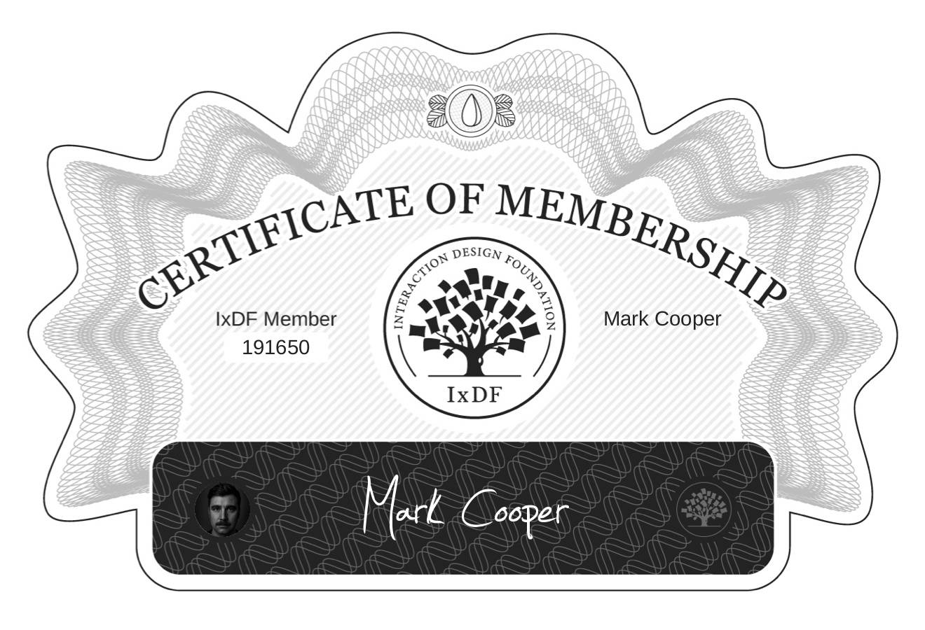 Certificate of Membership – Mark Cooper