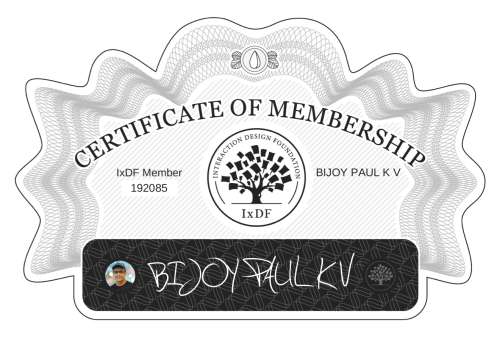 Certificate of Membership – BIJOY PAUL K V