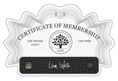 Certificate of Membership – Liam White