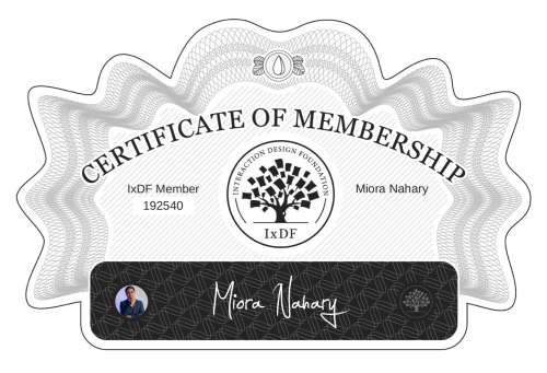 Certificate of Membership – Miora Nahary