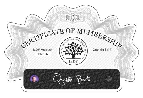 Certificate of Membership – Quentin Barth